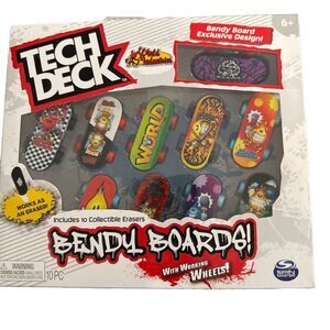 Tech Deck Bendy Boards Collectible Mini Skateboard Erasers- school office supply